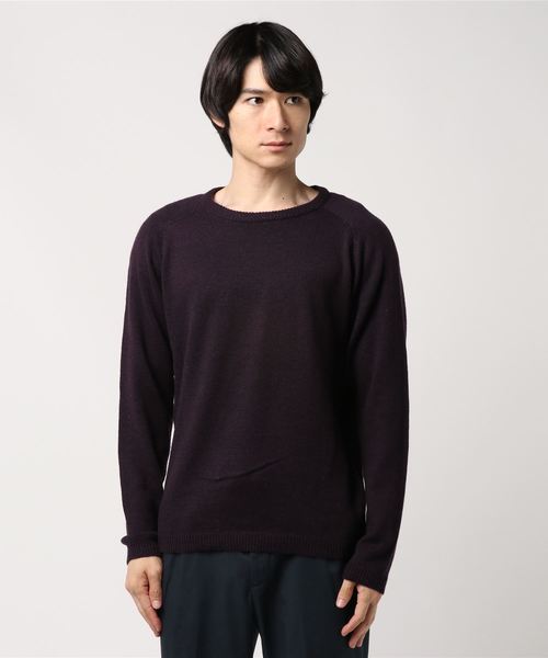 SEVENDAYS=SUNDAY（セブンデイズサンデイ）の「・ウォッシャブルラムウール混ニットプルオーバー（ニット/セーター・メンズ・ベージュ/パープル/ネイビー/グレー/カーキ/オレンジ・M/L）」の6枚目の写真