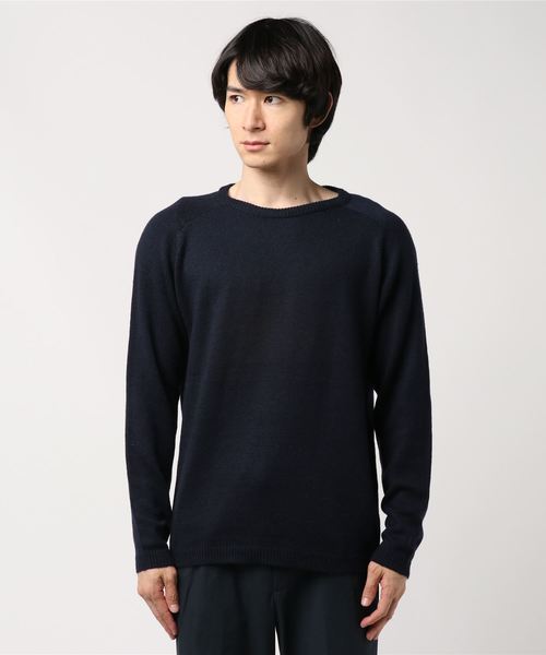 SEVENDAYS=SUNDAY（セブンデイズサンデイ）の「・ウォッシャブルラムウール混ニットプルオーバー（ニット/セーター・メンズ・ベージュ/パープル/ネイビー/グレー/カーキ/オレンジ・M/L）」の5枚目の写真