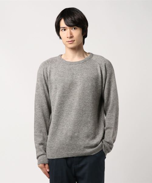 SEVENDAYS=SUNDAY（セブンデイズサンデイ）の「・ウォッシャブルラムウール混ニットプルオーバー（ニット/セーター・メンズ・ベージュ/パープル/ネイビー/グレー/カーキ/オレンジ・M/L）」の2枚目の写真