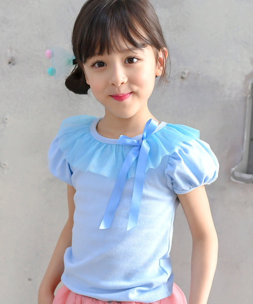 Bee des Bee（ビーデスビー）の「選べるデザイン 半袖Tシャツ（Tシャツ/カットソー・キッズ・ネイビー/ピンク/サックスブルー/ミント/ラベンダー/ブルー系その他/ホワイト×ブラック/ピンク系その他/ブルー系その他2/パープル系その他/ブルー系その他3/ブルー系その他4/パープル系その他2/イエロー/ブルー系その他5/チャコール/コバルトブルー・90cm/110cm/100cm/120cm/130cm/140cm/150cm）」の7枚目の写真