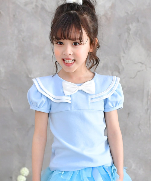 Bee des Bee（ビーデスビー）の「選べるデザイン 半袖Tシャツ（Tシャツ/カットソー・キッズ・ネイビー/ピンク/サックスブルー/ミント/ラベンダー/ブルー系その他/ホワイト×ブラック/ピンク系その他/ブルー系その他2/パープル系その他/ブルー系その他3/ブルー系その他4/パープル系その他2/イエロー/ブルー系その他5/チャコール/コバルトブルー・90cm/110cm/100cm/120cm/130cm/140cm/150cm）」の10枚目の写真