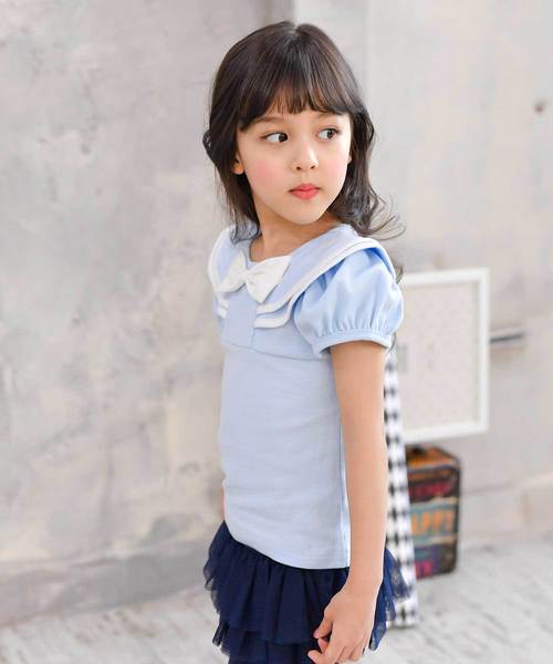 Bee des Bee（ビーデスビー）の「選べるデザイン 半袖Tシャツ（Tシャツ/カットソー・キッズ・ネイビー/ピンク/サックスブルー/ミント/ラベンダー/ブルー系その他/ホワイト×ブラック/ピンク系その他/ブルー系その他2/パープル系その他/ブルー系その他3/ブルー系その他4/パープル系その他2/イエロー/ブルー系その他5/チャコール/コバルトブルー・90cm/110cm/100cm/120cm/130cm/140cm/150cm）」の18枚目の写真