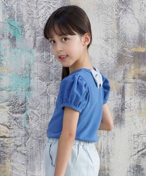 Bee des Bee（ビーデスビー）の「選べるデザイン 半袖Tシャツ（Tシャツ/カットソー・キッズ・ネイビー/ピンク/サックスブルー/ミント/ラベンダー/ブルー系その他/ホワイト×ブラック/ピンク系その他/ブルー系その他2/パープル系その他/ブルー系その他3/ブルー系その他4/パープル系その他2/イエロー/ブルー系その他5/チャコール/コバルトブルー・90cm/110cm/100cm/120cm/130cm/140cm/150cm）」の9枚目の写真