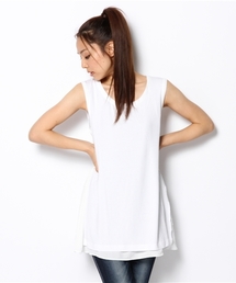 シフォンノースリーブ