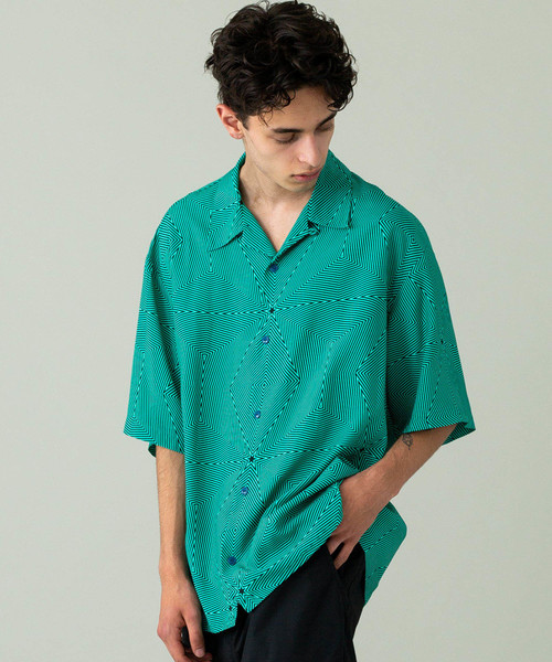 MYne（マイン）の「【MYne】 ネオン開襟シャツ（シャツ/ブラウス・メンズ・レッド/グリーン・S/M/L）」の15枚目の写真