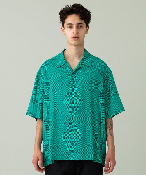 MYne（マイン）の「【MYne】 ネオン開襟シャツ（シャツ/ブラウス・メンズ・レッド/グリーン・S/M/L）」の14枚目の写真