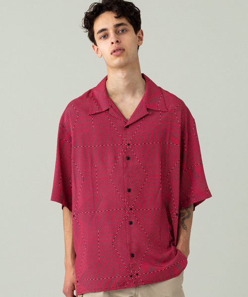 MYne（マイン）の「【MYne】 ネオン開襟シャツ（シャツ/ブラウス・メンズ・レッド/グリーン・S/M/L）」の10枚目の写真