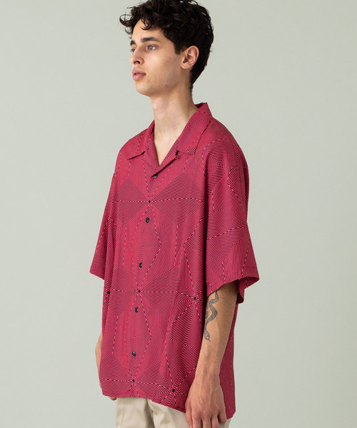 MYne（マイン）の「【MYne】 ネオン開襟シャツ（シャツ/ブラウス・メンズ・レッド/グリーン・S/M/L）」の7枚目の写真