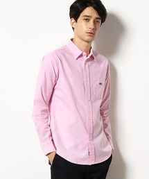 Purple&Yellow | ワッペン付き オックス 長袖シャツ(シャツ/ブラウス)