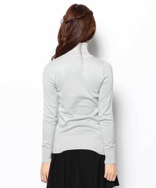 WEGO（ウィゴー）の「WEGO/リブタートルセーター（ニット/セーター・レディース・ホワイト/ブラック/グレー/ネイビー/ロイヤルブルー/ワイン・FREE）」の9枚目の写真