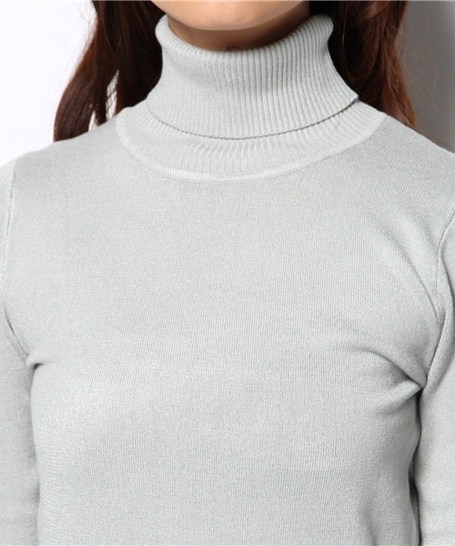 WEGO（ウィゴー）の「WEGO/リブタートルセーター（ニット/セーター・レディース・ホワイト/ブラック/グレー/ネイビー/ロイヤルブルー/ワイン・FREE）」の10枚目の写真