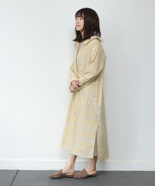 SESTO(セスト)の「フリンジデザインのポインテッドトゥバブーシュミュールサンダル(サンダル・レディース・ベージュ/イエロー/インディゴブルー/モカ/レオパード・LL/3L/S/M/L)」の16枚目の写真