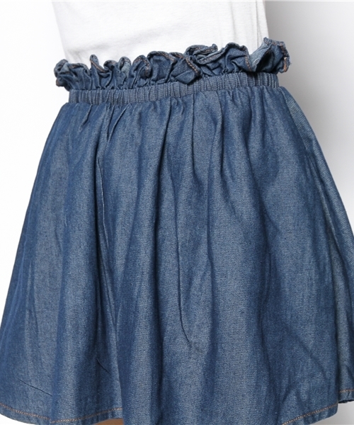 WEGO（ウィゴー）の「WEGO/デニム前ボタンフレアスカート（デニムスカート・レディース・ダークインディゴブルー/インディゴブルー・FREE）」の6枚目の写真