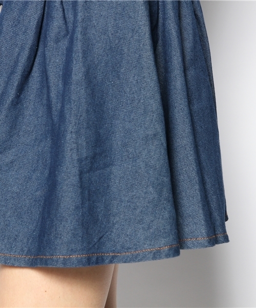 WEGO（ウィゴー）の「WEGO/デニム前ボタンフレアスカート（デニムスカート・レディース・ダークインディゴブルー/インディゴブルー・FREE）」の7枚目の写真