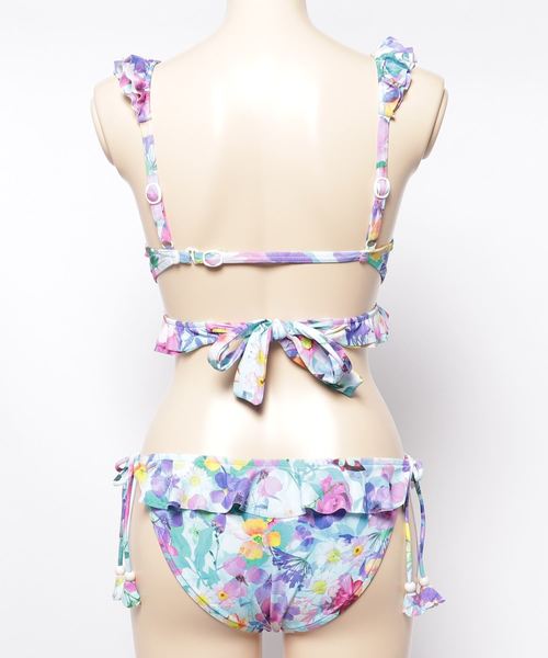 Nucklemarket(ナックルマーケット)の「クロスホルタービキニ NUCKLE MARKET 23706(水着・レディース・ホワイト/ピンク/ターコイズブルー・9号)」の5枚目の写真