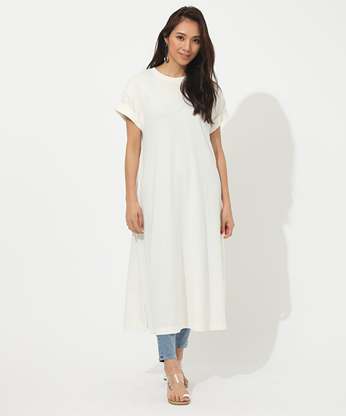 ミスコンドレス・パーティードレス（アズール） HALF SLEEVE T/DRESS / ハーフスリーブTドレス（ワンピース