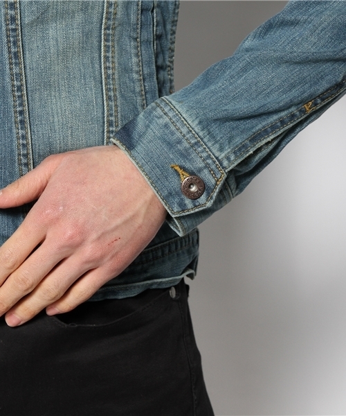 WEGO（ウィゴー）の「WEGO/インディゴデニムGジャン（デニムジャケット・メンズ・ブルー/ネイビー・LARGE/MEDIUM/X-LARGE）」の8枚目の写真