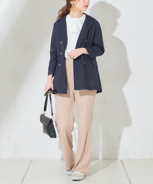 natural couture（ナチュラルクチュール）の「ややフレアリブパンツ（その他パンツ・レディース・アイボリー/ブラック/ベージュ・FREE）」の13枚目の写真