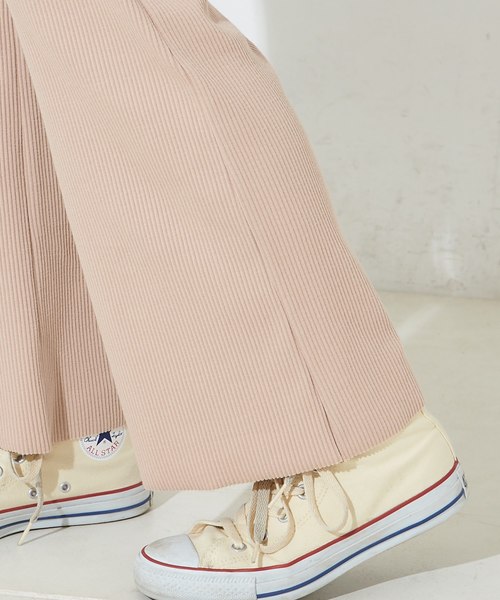 natural couture（ナチュラルクチュール）の「ややフレアリブパンツ（その他パンツ・レディース・アイボリー/ブラック/ベージュ・FREE）」の14枚目の写真