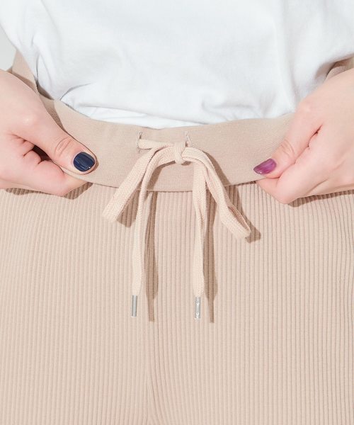 natural couture（ナチュラルクチュール）の「ややフレアリブパンツ（その他パンツ・レディース・アイボリー/ブラック/ベージュ・FREE）」の17枚目の写真