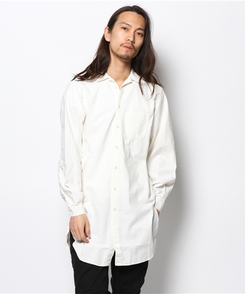 CIAOPANIC（チャオパニック）の「【Ciaopanic】　SWDグランパシャツ（シャツ/ブラウス・メンズ・ホワイト/ネイビー/グレー・FREE）」の15枚目の写真