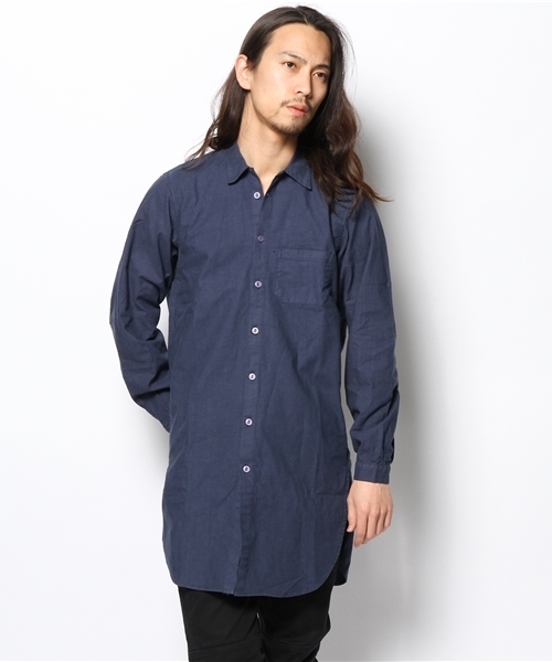 CIAOPANIC（チャオパニック）の「【Ciaopanic】　SWDグランパシャツ（シャツ/ブラウス・メンズ・ホワイト/ネイビー/グレー・FREE）」の13枚目の写真