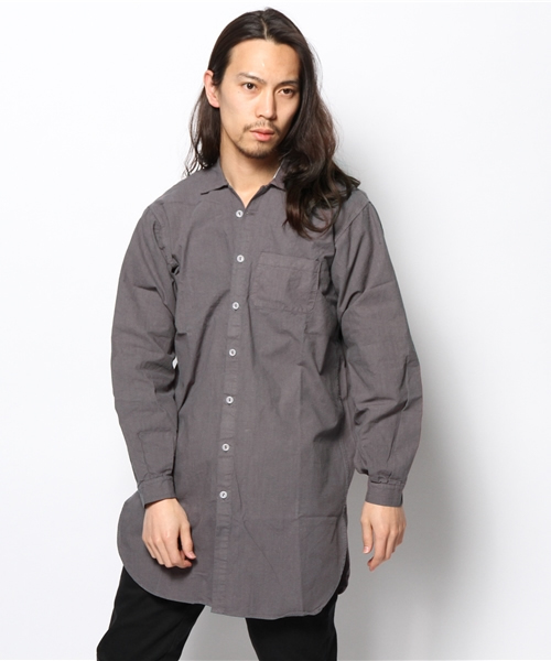 CIAOPANIC（チャオパニック）の「【Ciaopanic】　SWDグランパシャツ（シャツ/ブラウス・メンズ・ホワイト/ネイビー/グレー・FREE）」の14枚目の写真