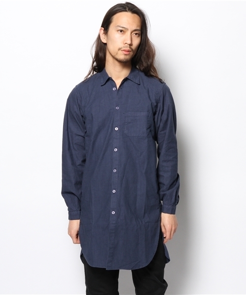 CIAOPANIC（チャオパニック）の「【Ciaopanic】　SWDグランパシャツ（シャツ/ブラウス・メンズ・ホワイト/ネイビー/グレー・FREE）」の5枚目の写真