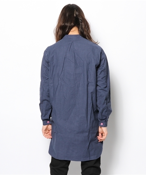 CIAOPANIC（チャオパニック）の「【Ciaopanic】　SWDグランパシャツ（シャツ/ブラウス・メンズ・ホワイト/ネイビー/グレー・FREE）」の7枚目の写真