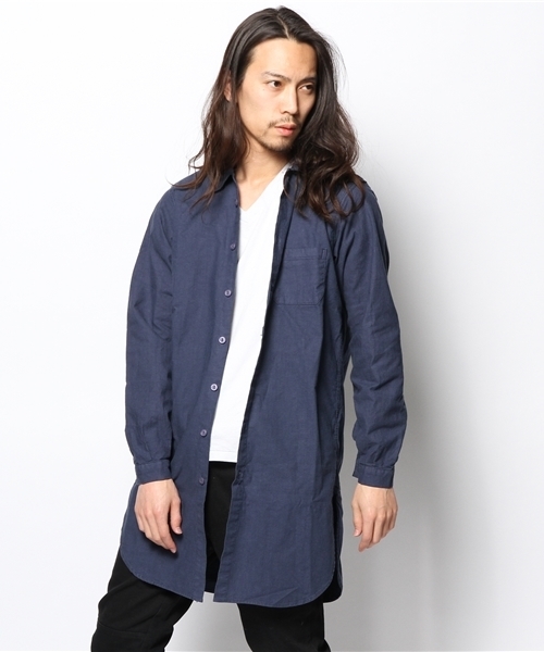 CIAOPANIC（チャオパニック）の「【Ciaopanic】　SWDグランパシャツ（シャツ/ブラウス・メンズ・ホワイト/ネイビー/グレー・FREE）」の8枚目の写真