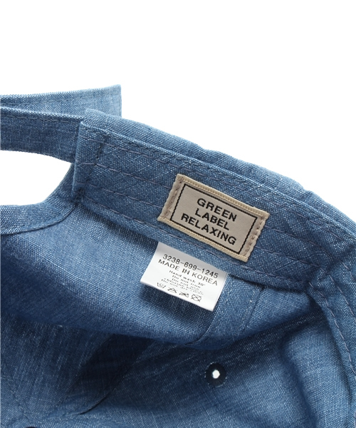 green label relaxing（グリーンレーベルリラクシング）の「DENIM BASEBALL キャップ ◆（キャップ・メンズ・ブラック/ライトブルー/ネイビー・フリー）」の6枚目の写真