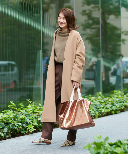 DouDou(ドゥドゥ)の「フェレットタートル(ニット/セーター・レディース・モカ/ベージュ/サックスブルー・FREE)」の7枚目の写真