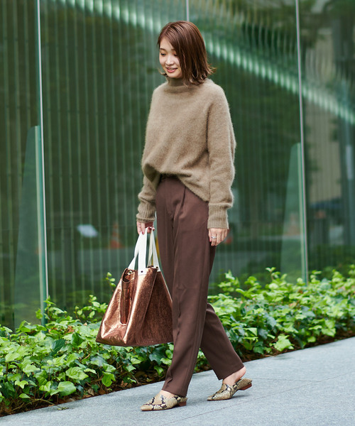 DouDou(ドゥドゥ)の「フェレットタートル(ニット/セーター・レディース・モカ/ベージュ/サックスブルー・FREE)」の9枚目の写真