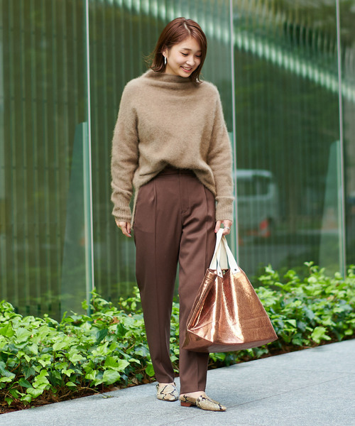 DouDou(ドゥドゥ)の「フェレットタートル(ニット/セーター・レディース・モカ/ベージュ/サックスブルー・FREE)」の11枚目の写真