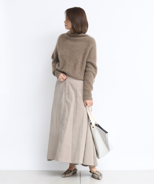 DouDou(ドゥドゥ)の「フェレットタートル(ニット/セーター・レディース・モカ/ベージュ/サックスブルー・FREE)」の20枚目の写真