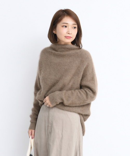 DouDou(ドゥドゥ)の「フェレットタートル(ニット/セーター・レディース・モカ/ベージュ/サックスブルー・FREE)」の22枚目の写真