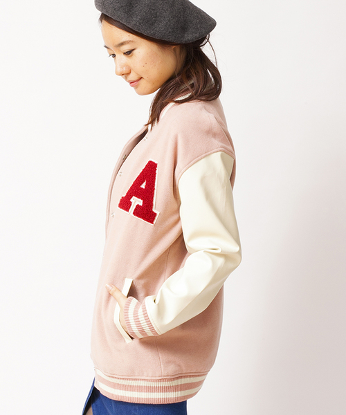 WEGO（ウィゴー）の「WEGO/ワッペンロングスタジャン（スタジャン・レディース・ネイビー/ライトパープル/ライトピンク/ライトグレー・FREE）」の5枚目の写真