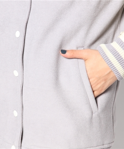 WEGO（ウィゴー）の「WEGO/ワッペンロングスタジャン（スタジャン・レディース・ネイビー/ライトパープル/ライトピンク/ライトグレー・FREE）」の12枚目の写真