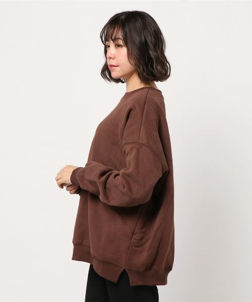 fifth（フィフス）の「裏起毛ビッグシルエットスウェット（スウェット・レディース・ブラウン/ラベンダー・MEDIUM）」の4枚目の写真