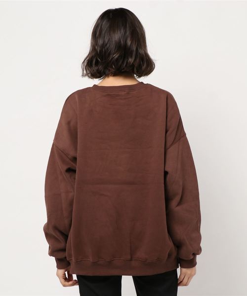 fifth（フィフス）の「裏起毛ビッグシルエットスウェット（スウェット・レディース・ブラウン/ラベンダー・MEDIUM）」の3枚目の写真