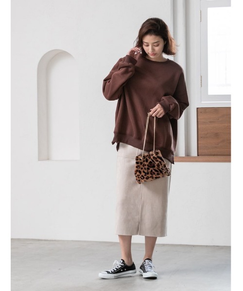 fifth（フィフス）の「裏起毛ビッグシルエットスウェット（スウェット・レディース・ブラウン/ラベンダー・MEDIUM）」の18枚目の写真