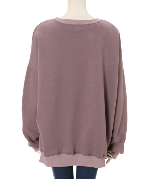 fifth（フィフス）の「裏起毛ビッグシルエットスウェット（スウェット・レディース・ブラウン/ラベンダー・MEDIUM）」の12枚目の写真