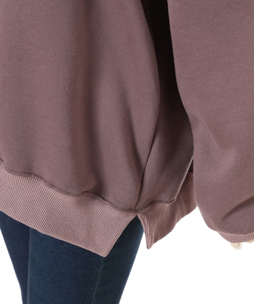 fifth（フィフス）の「裏起毛ビッグシルエットスウェット（スウェット・レディース・ブラウン/ラベンダー・MEDIUM）」の14枚目の写真