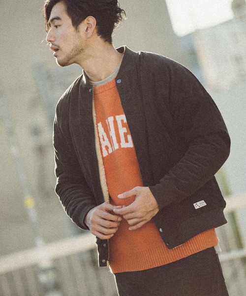 BAYFLOW（ベイフロー）の「コール×ボアリバーシブルブルゾン（ブルゾン・メンズ・ベージュ/ブルー/チャコール・SMALL/MEDIUM/LARGE）」の2枚目の写真