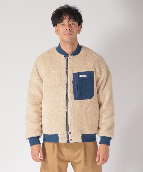 BAYFLOW（ベイフロー）の「コール×ボアリバーシブルブルゾン（ブルゾン・メンズ・ベージュ/ブルー/チャコール・SMALL/MEDIUM/LARGE）」の17枚目の写真