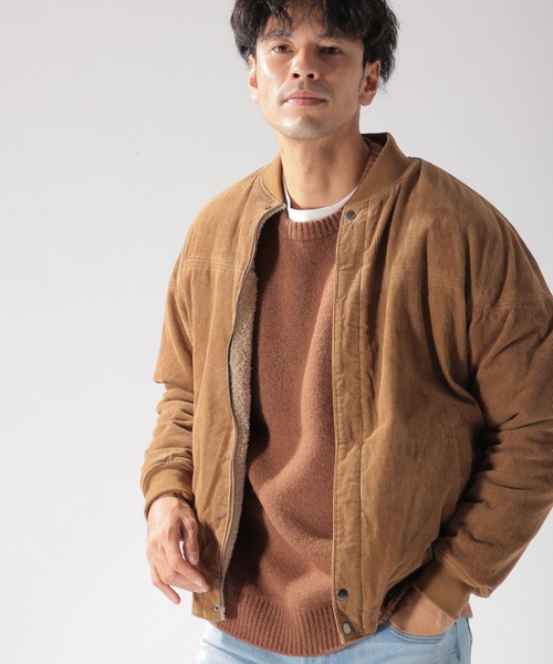 BAYFLOW（ベイフロー）の「コール×ボアリバーシブルブルゾン（ブルゾン・メンズ・ベージュ/ブルー/チャコール・SMALL/MEDIUM/LARGE）」の19枚目の写真