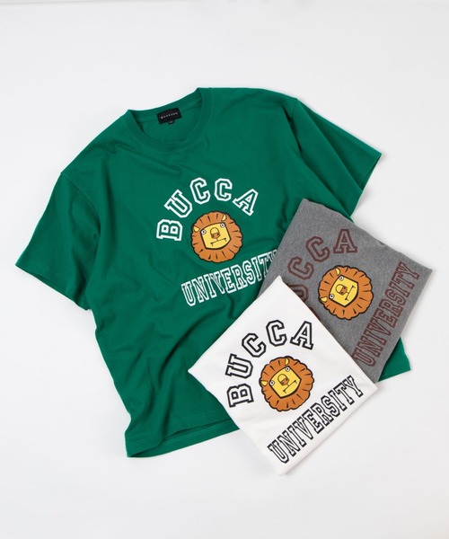 BUCCA 44（ブッカフォーティーフォー）の「【BUCCA 44】ライオンプリントT（Tシャツ/カットソー・メンズ・杢グレー/ホワイト/グリーン・X-LARGE/XXX-LARGE/LARGE/XX-LARGE/MEDIUM）」の4枚目の写真