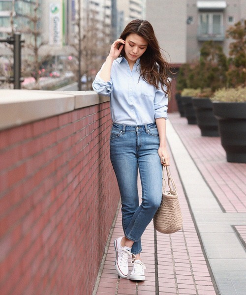 BAYFLOW（ベイフロー）の「リネンカラーシャツ（シャツ/ブラウス・レディース・ライトブルー/オフホワイト/カーキ/イエロー/オレンジ・SMALL/MEDIUM）」の13枚目の写真