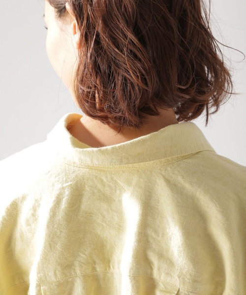 BAYFLOW（ベイフロー）の「リネンカラーシャツ（シャツ/ブラウス・レディース・ライトブルー/オフホワイト/カーキ/イエロー/オレンジ・SMALL/MEDIUM）」の19枚目の写真