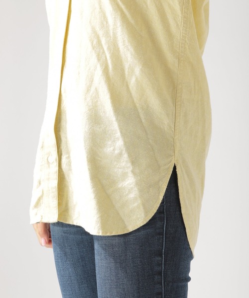 BAYFLOW（ベイフロー）の「リネンカラーシャツ（シャツ/ブラウス・レディース・ライトブルー/オフホワイト/カーキ/イエロー/オレンジ・SMALL/MEDIUM）」の14枚目の写真